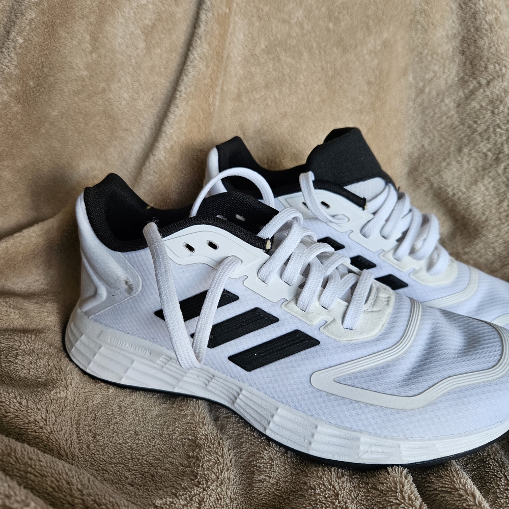Adidas Kid's White and Black Running Shoes